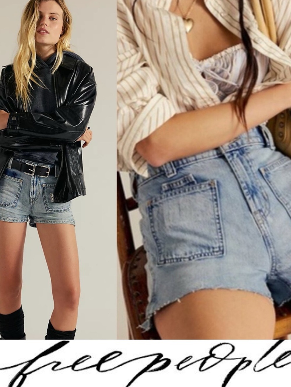 Free People Bettie Sailor Shorts with raw hem❤️ NWT